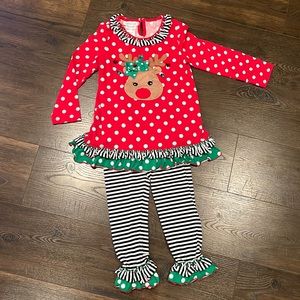 Girls Holiday Reindeer Outfit